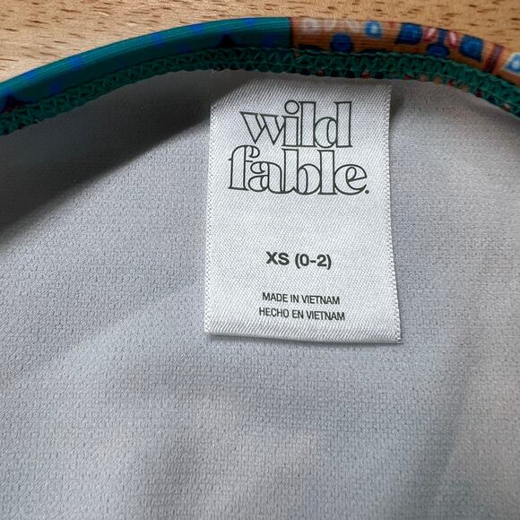 Wild Fable Women's Blue Patchwork Cheeky Bikini Bottom - Size XS - NWT - Picture 2 of 8